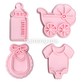 SET. 4 Emporte-pièces Naissance Baptème